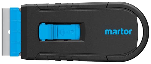 MARTOR Schaber, SCRAPEX CLEANY, Etikettenschaber, Schmal, Rechts- & Linkshänder, Ceranfeldschaber, Aufkleber, Kunststoff, Wechselbare Klinge, Ergonomisch