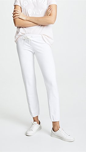 Monrow Women's Supersoft Vintage Sweatpants, Casual Straight Leg Cut, Adjustable Drawstring & Banded Ankles, Dark Heather, Medium #TOP1