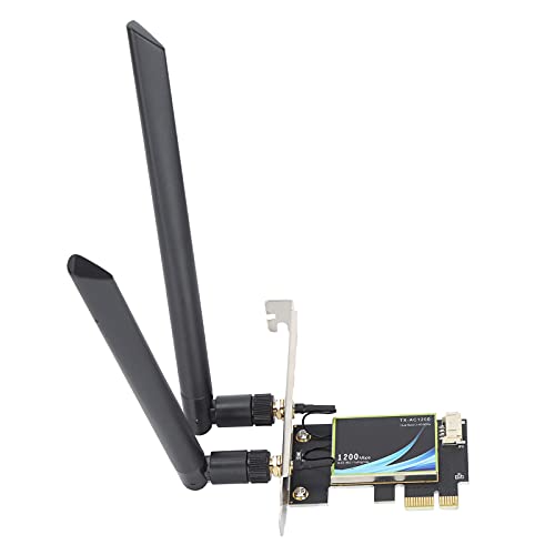 Tarjeta AC1200 PCIe WiFi, Adaptador PCI Express inalámbrico de Banda Dual 2.4G / 5G, Tarjeta de Red inalámbrica Bluetooth 4.0 con Antenas duales para PC de Escritorio, Conexión PCI-E X1/X4/X8/X16