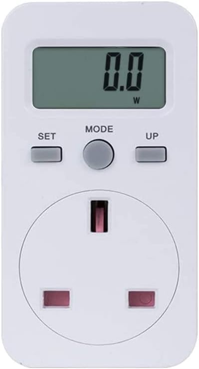 Electricity Usage Monitor Socket Tester,Lechnical UK Plug Socket Power Meter Digital LCD Power Energy Monitor Power Meter Energy Monitor Plug, Electric Usage Monitoring Socket