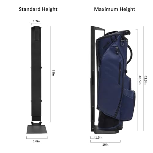 Image of Wall Mount Golf Bag Storage Stand Organizer Rack for Garage Golf Bag Holder