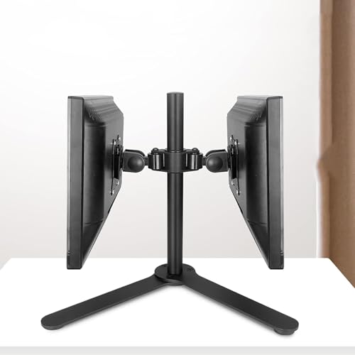 Support TV moniteur double écran 12-27 pouces en acier pour bureau - 2