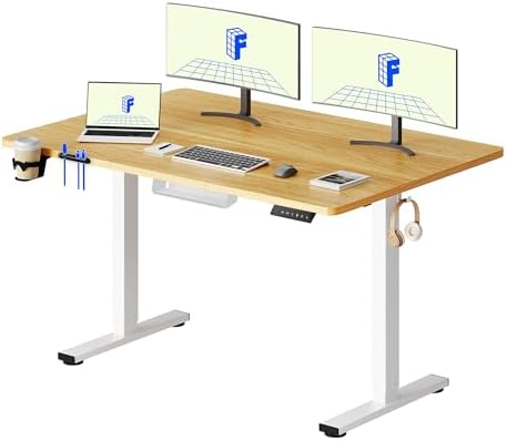 FLEXISPOT Escritorio Elevable Eléctrico 140x60cm, Mesa Escr...