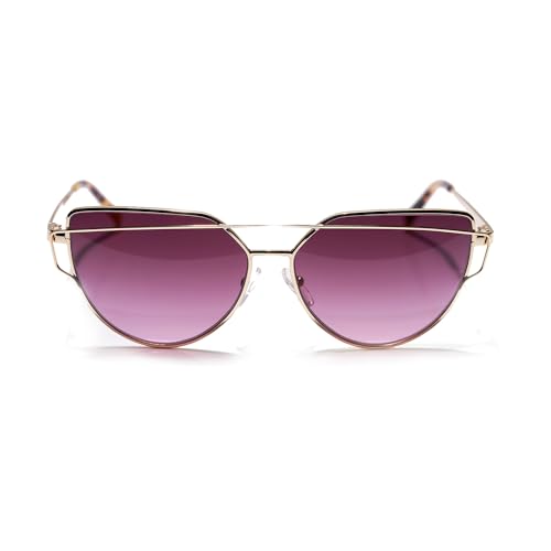Blackburn Italian-Crafted, Trendy Aviator Cat Eye Sunglasses for Women & Men in Pink, Fashionable Modern Shades UV400 Protection