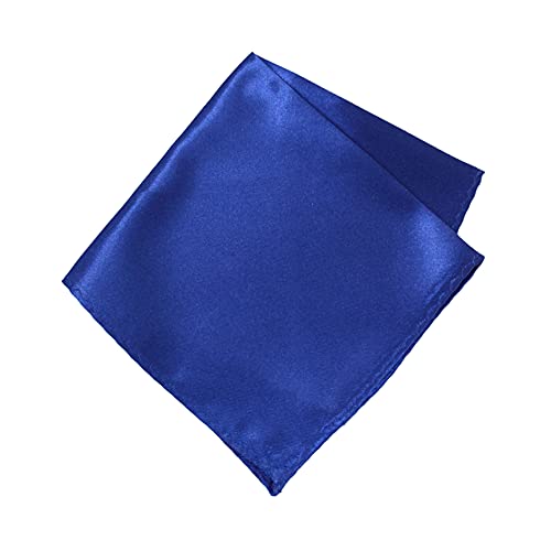 Image of TIE STUDIO Men's Solid Pocket Square | Size- 10cm x 10cm | Colour-Royal Blue | Pack of 1 |