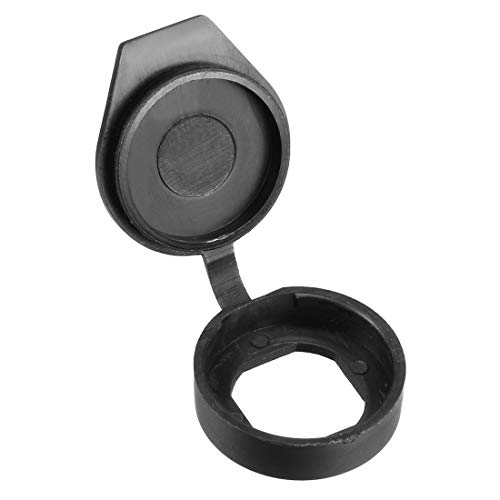 sourcing map 4pcs Hartplastik Staubschutz wasserdichte Kappen schwarz passend für 22mm Dia Cam Lock