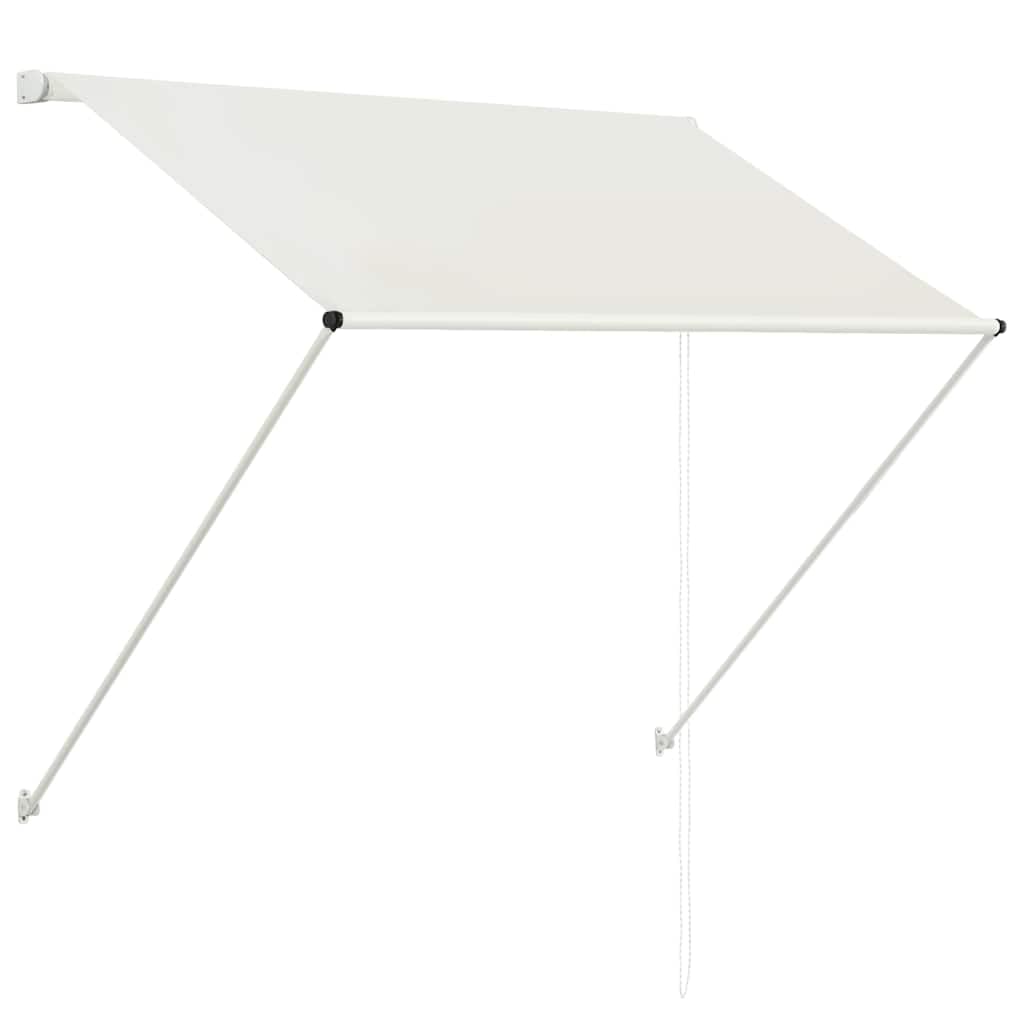 vidaXL Toldo de Funcionamiento con Manivela Manual Retráctil de Patio Lona Parasol de Porche Jardín Sombra Exterior Terraza 100x150 cm Color Crema