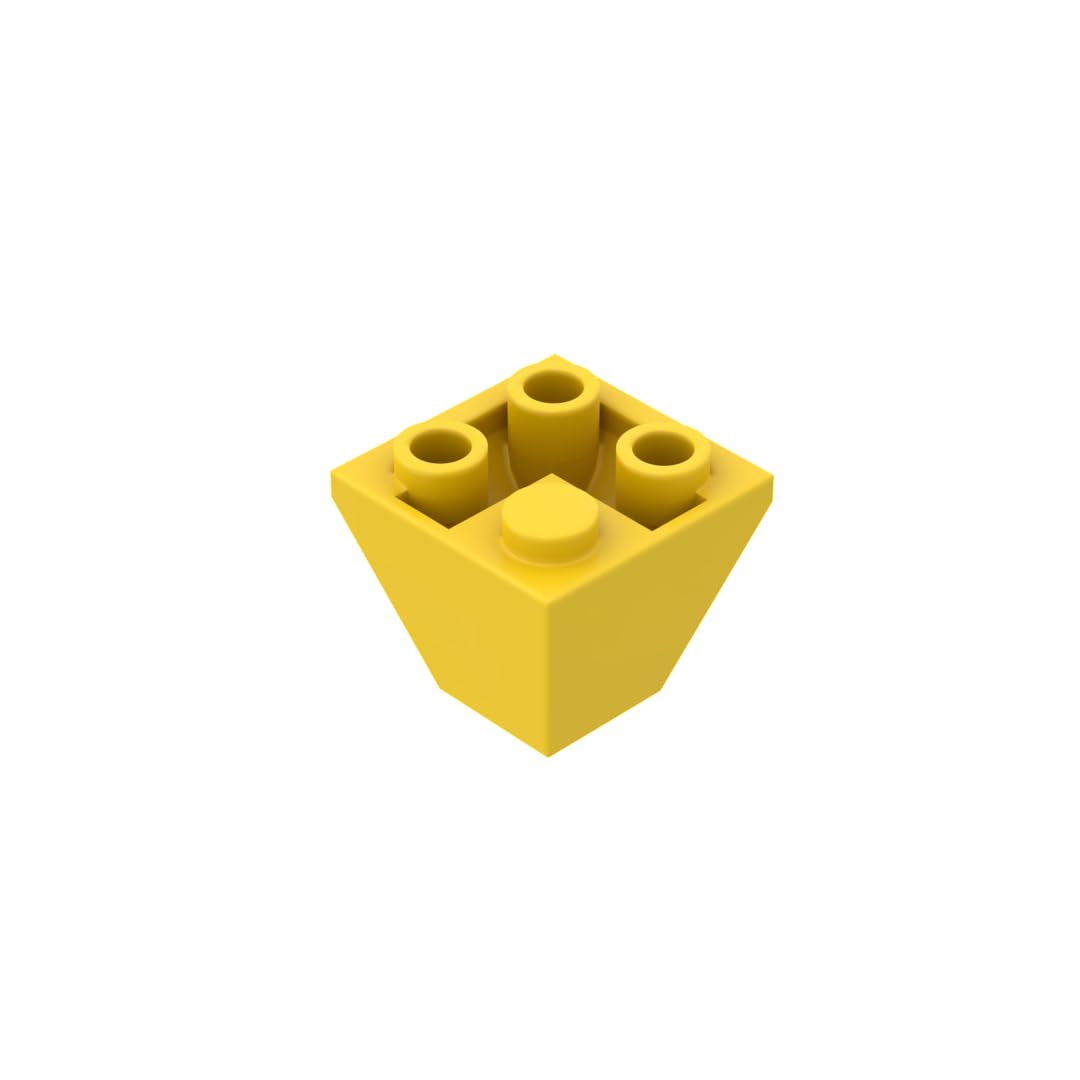 XYEIUGO GDS-1040 3676 Slope Brick 2x2 Corner Inverted Slope, Yellow, 50 PCS โ image 1