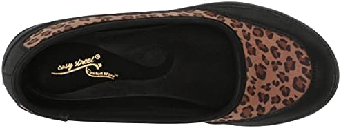 Easy Street Women's Joyous Ballet Flat Sneaker, Leopard Microsuede/Black Matte, 5.5 | Image 4