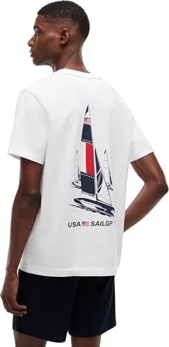 Tommy Hilfiger Herren T-Shirt Kurzarm US SailGP Graphic aus Baumwolle, Weiß (White), XL – Ansicht 2