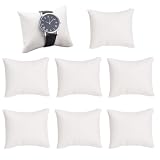 PH PandaHall 8pz Cuscino per Orologi Cuscino per Espositore Gioielli in Pelle Artificiale Bianco Organizzatore per Braccialetti Espositori di Regali di Nozze Casa, 9.5x8.2x5cm