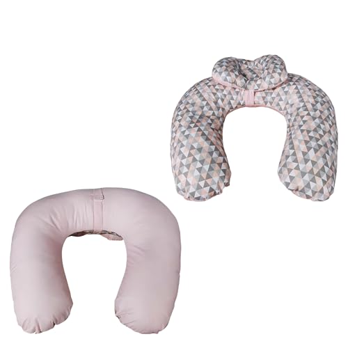 Almofada Amamentar Apoio Para Cabeça Bebê Viagem Triângulo cor:triângulo rosa (triângulo rosa) (triâ