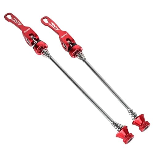 Gerrit Schnellspanner QR Quick Release Lock Fahrrad Nabe Spieße Hebel Aluminium Legierung Mountainbike Teile for Vorne 100mm Hinten 135mm Schnellspanner Fahrrad (Color : 009 red)