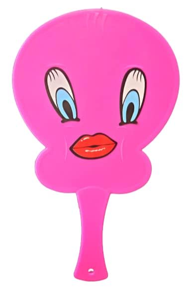 Image of (Set of 3) Cute Chick Bird Design Plastic Hand Fan for Kids, Adults, Multicolor