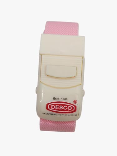 Image of DESCO Surgical Tourniquet Elastic Belt for Blood Collection with Plastic Buckle Pack of 1 (Pink)