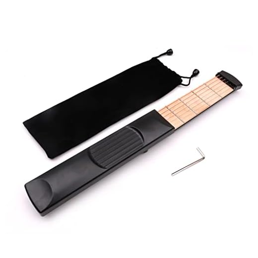 WANGCL Herramienta de práctica de guitarra portátil de bolsillo izquierdo de 6 trastes, herramienta de práctica de guitarra, entrenador de acordes para principiantes, entrenamiento de práctica de