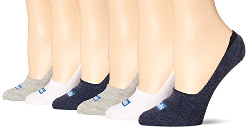 Keds Women's 6 Pack Socks (No Show/Liner) Denim Heather Assorted, Shoe Size: 4-10 (KEWF17B523)