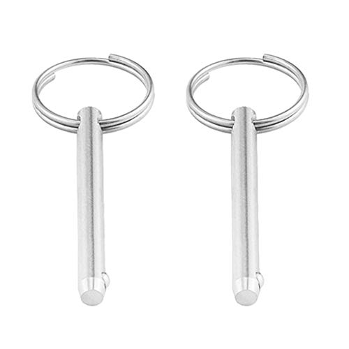 Set di 2 Perni a sgancio rapido in acciaio inox Cerniera acciaio barche accessori perno di bloccaggio Diametro 5 mm, accessori per barche con anello di chiusura a sfera