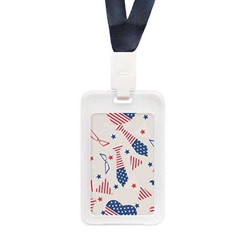 Porte-carte drapeau américain en verre transparent rigide pour 5 cartes