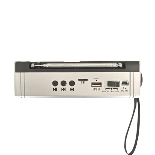 Radios portátiles solares con altavoz multibanda y linterna potente integrada 7