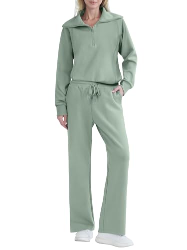 REORIA Women 2 Piece Outfits Fall Sweatsuit Oversized Sweatshirt Sweatpants Tracksuit Sweat Lounge Basic Matching Set 2025