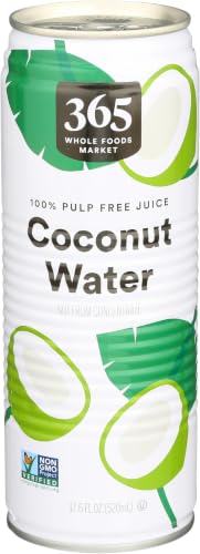 Image of 365 by Whole Foods Market, Coconut Water, 100% Pulp-Free, 17.6 Fl Oz (Pack of 6)