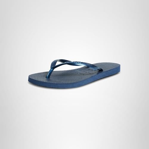 Havaianas Women's Slim Flip Flops Sandals - Navy Blue, 7/8 — view 8
