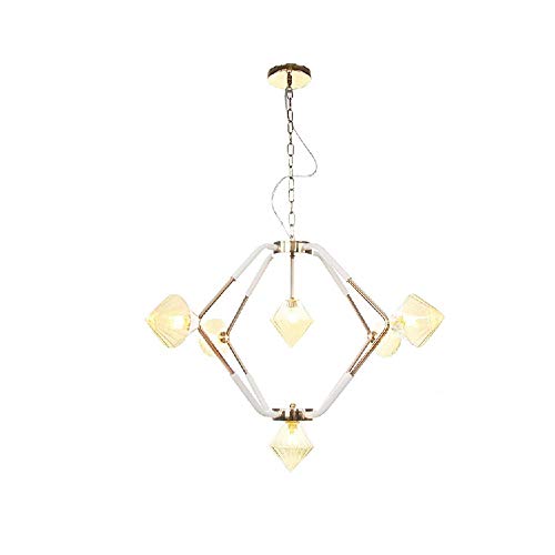 Plafonnier suspendu moléculaire nordique G4 en verre avec hauteur réglable 80cm pour salon
