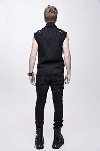 Camiseta de tirantes gótica con botones de metal estilo steampunk 7