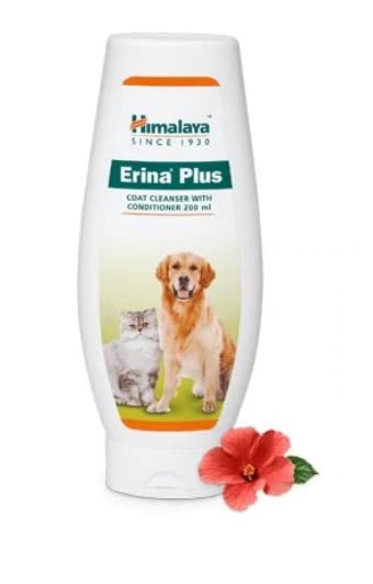 Erina Plus Pet Care Tick and Flea Control Dog Shampoo Coat Cleanser and Conditioner for Skin Infections Quantities 200ML