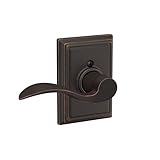 SCHLAGE Accent Lever with Addison Trim Non-Turning Lock in Aged Bronze - Left Handed - F170 ACC 716 ADD LH