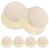 Hoement Manopole Stile 6 in e Coperchio Plastica Pentola Beige Pezzi, Manici Resistenti Antiscivolo Latte Casuale per Pentole da Cucina Come Wok Stili Multipli