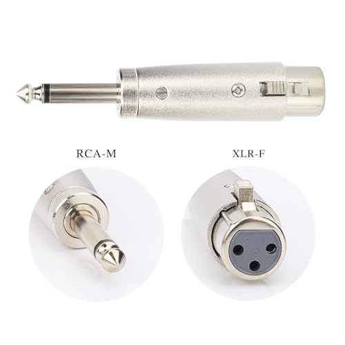 Image of MX XLR Female to 1 /4 inch (6.35mm) TS Male Adapter - Balanced Audio Connector for Mixer, Amplifier, Microphone - 2 Pack