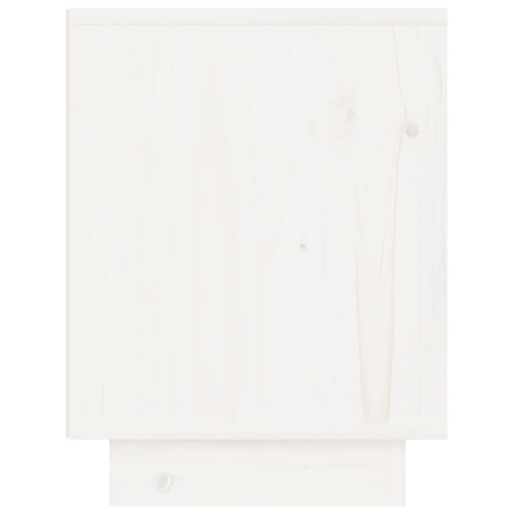 Juego de 2 mesitas de noche, 40 x 30 x 40 cm, madera maciza de pino, color blanco | Mesas auxiliares de madera auténtica resistentes para tu dormitorio, ideal como un estante funcional junto a la cama.