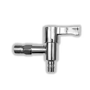 ZAP Brass Disk Stainless Steal Nozzles Tap for Washing Machine/Garden Taps with nozzles 1/2 inch Chrome Finish