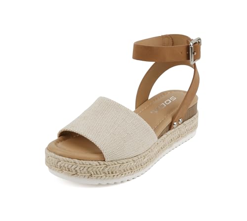Image of Soda Little Kids /Children /Girls Topic-IIS Espadrille Flatform Wedge Open Toe Sandals