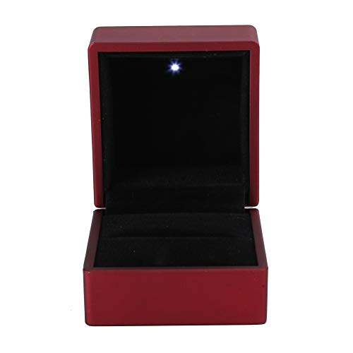 Preisvergleich Produktbild Schmuck Geschenketasche, Square Velvet Interior Ehering Box, für Verlobung Hochzeitsvorschlag Fotografie