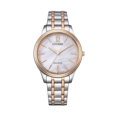 Citizen Orologio Analogico Quarzo con Tecnologia Solare Donna con Cinturino in Acciaio Inossidabile EM0416-78A
