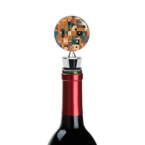 Bouchon de bouteille de vin réutilisable géométrique étanche - 7
