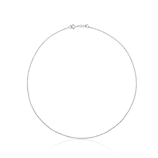 TOUS Collar cadena Mujer en plata de primera Ley, Largo 40 cm.