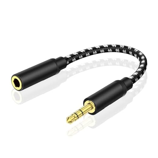 TNP Headphone Extender 3.5mm Audio Jack Extension Adapter - AUX Auxiliary Stereo Headset Connector Male to Female Plug 4 Pole for iPhone Android Smartphone Battery Case Speaker (6 Inch)