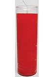 Red Color Unscented Glass Prayer Candles, 8