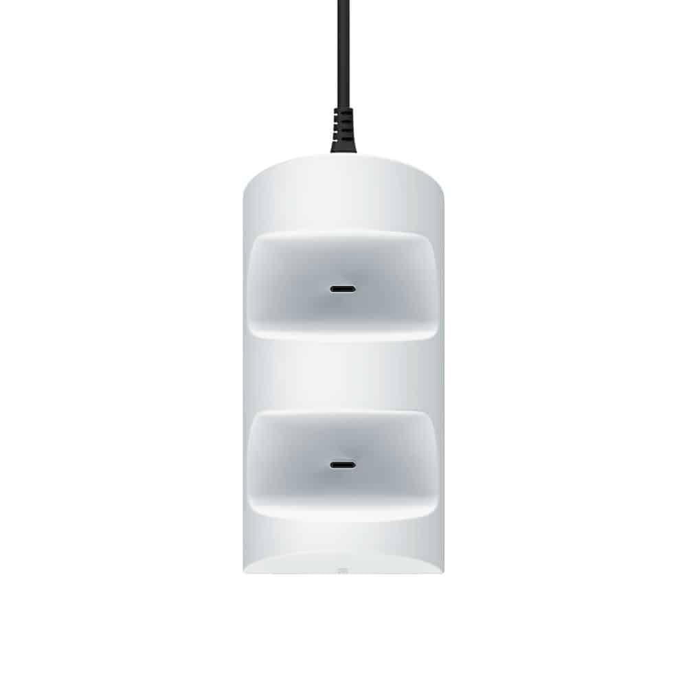 Trust Gaming GXT 254 Duo Charging Dock for PS5 Controllers, USB Powered, Dualsense Charger Twin Docking Station with Light Indicators - White