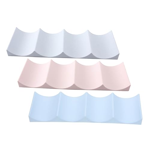 Hemobllo 3 piezas Soporte Botellas Vino Apilable para Nevera Organizador Bebidas Multifuncional para Cocina Colores Pastel Resistente PP