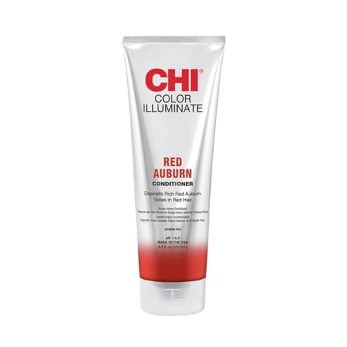 CHI Color Illuminate Conditioner, Helps Maintain Fresh Color In Natural & Color-Treated Hair, Sulfate, Paraben, & Cruelty-Free, Red Auburn, 8.5 Oz