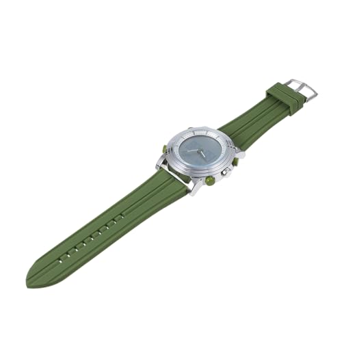 Gatuida Reloj Digital Luminoso para Estudiantes con Correa de Silicona Verde Multifunción con Fecha Día y Alarma Resistente y Cómodo para Diario