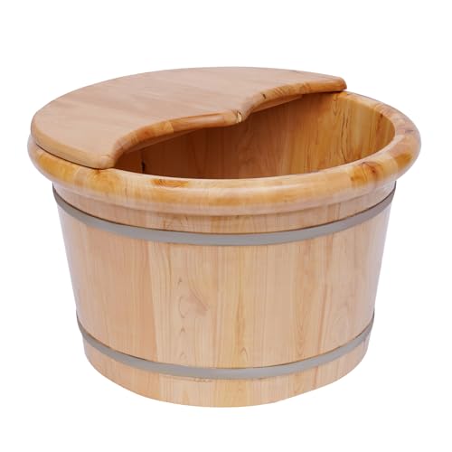 Bañera de pies con masajeador y tapa, color madera miniatura 6