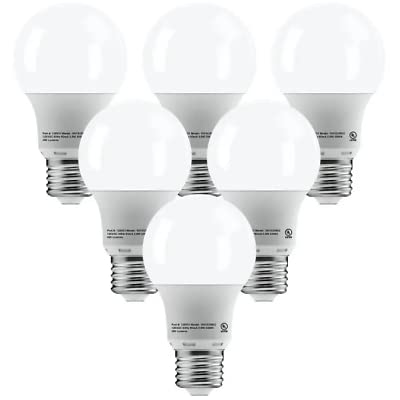 Maintenance Warehouse A19 Light Bulb, Non-Dimmable, Eye Comfort Technology, 800 Lumens, Warm White...