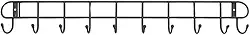 Cabideiro de Parede em Metal com 10 Ganchos – Suporte Organizador Multiuso 60cm para Roupas, Toalhas e Utensílios