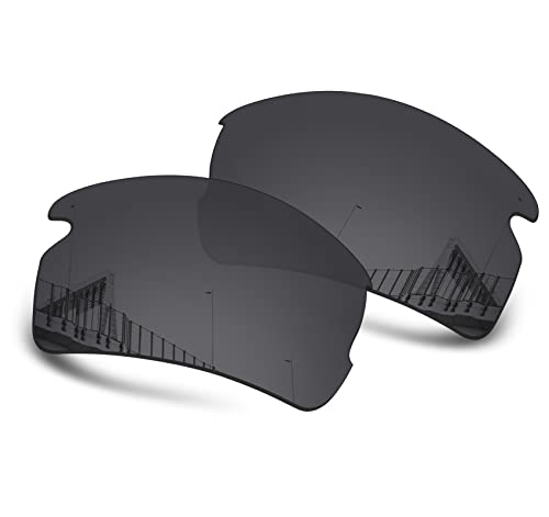 Image of Well-aimed Replacement Lenses Compatible with Oakley Flak 2.0 | Flak 2.0 XL Sunglasses - Black Polarized